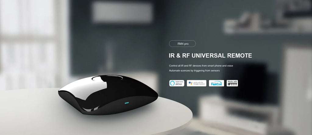 Broadlink RM4 Pro IR RF WiFi TV/AC UNIVERSAL REMOTE Smart Home Automation Works with Alexa and Google Home