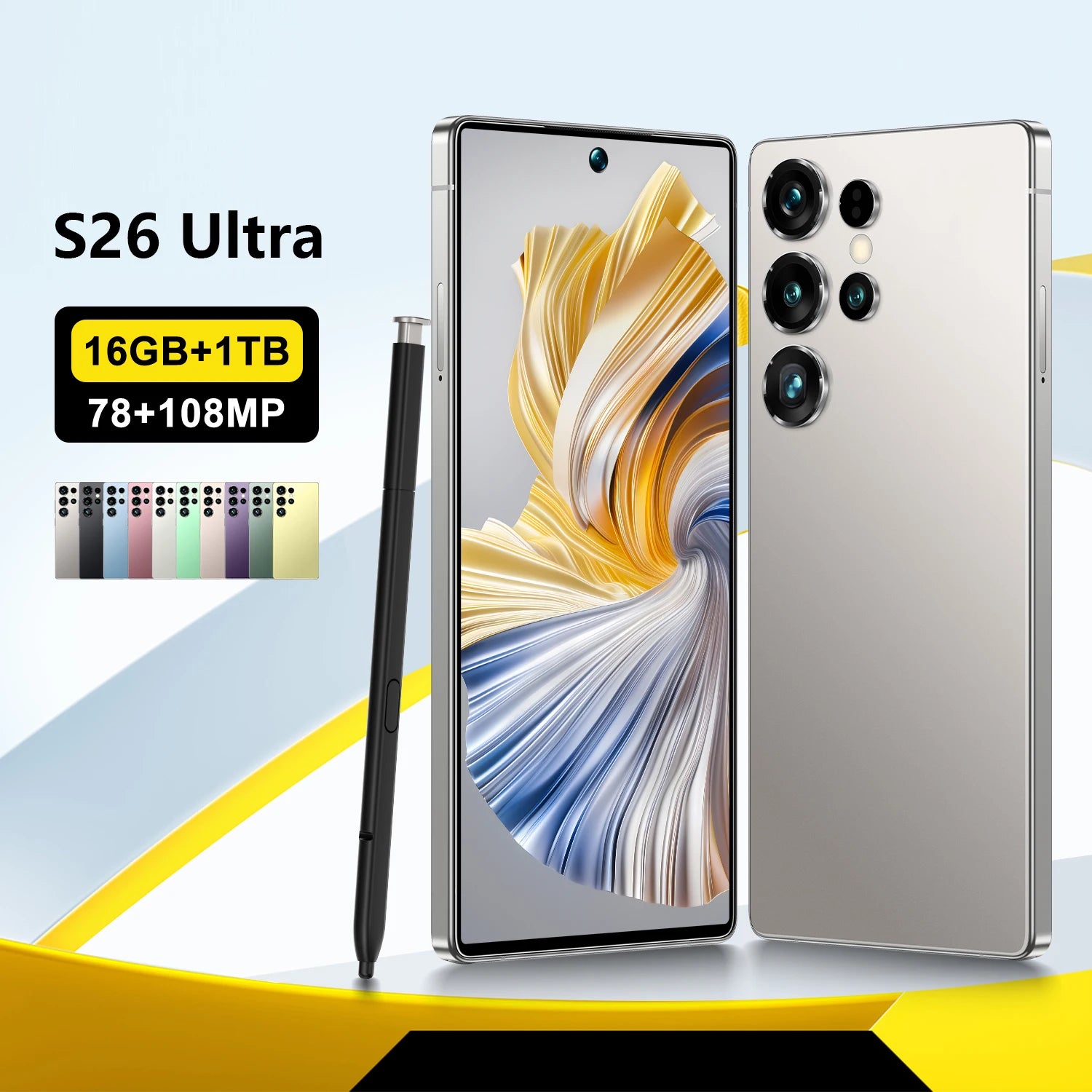 S26 Ultra 5G Smartphone: 16GB RAM, 1TB Storage, 7.3 Inch Display Tidesmit