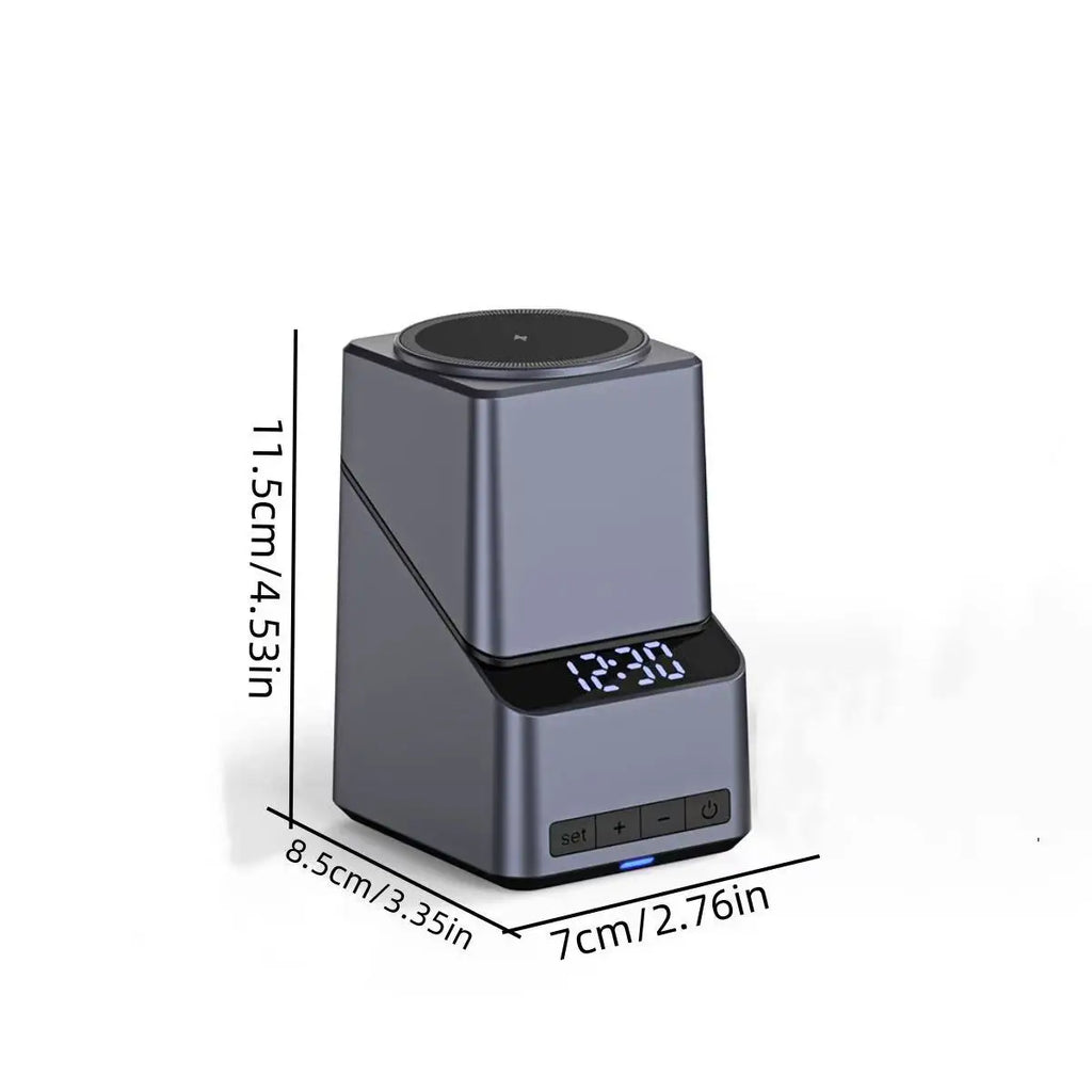 Corporate Gift Set Luxury 360 Rotation 3 in 1 Rotating Charger Cargador Inalambrico With Alarm Clock Hot Sale 15W Custom Logo Tidesmit