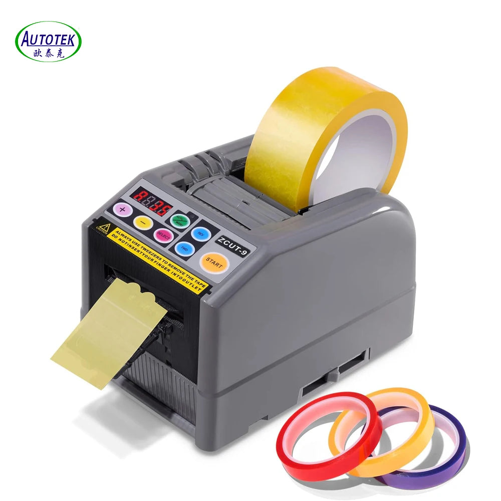 Autotek Wholesale ZCUT-9 6-60mm Width Automatic Tape Dispensers Packing Non Adhesive Electrical Tape Cutter Machine