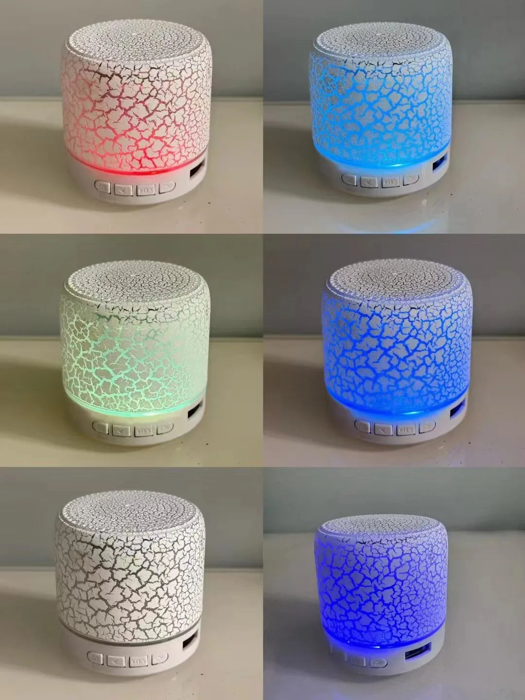 Bluetooth Speaker -Upgrade Mini Portable Bluetooth Speaker RGB Light USB TF Card Reader Stereo MP3 Speaker for Home Atmosphere Desktop