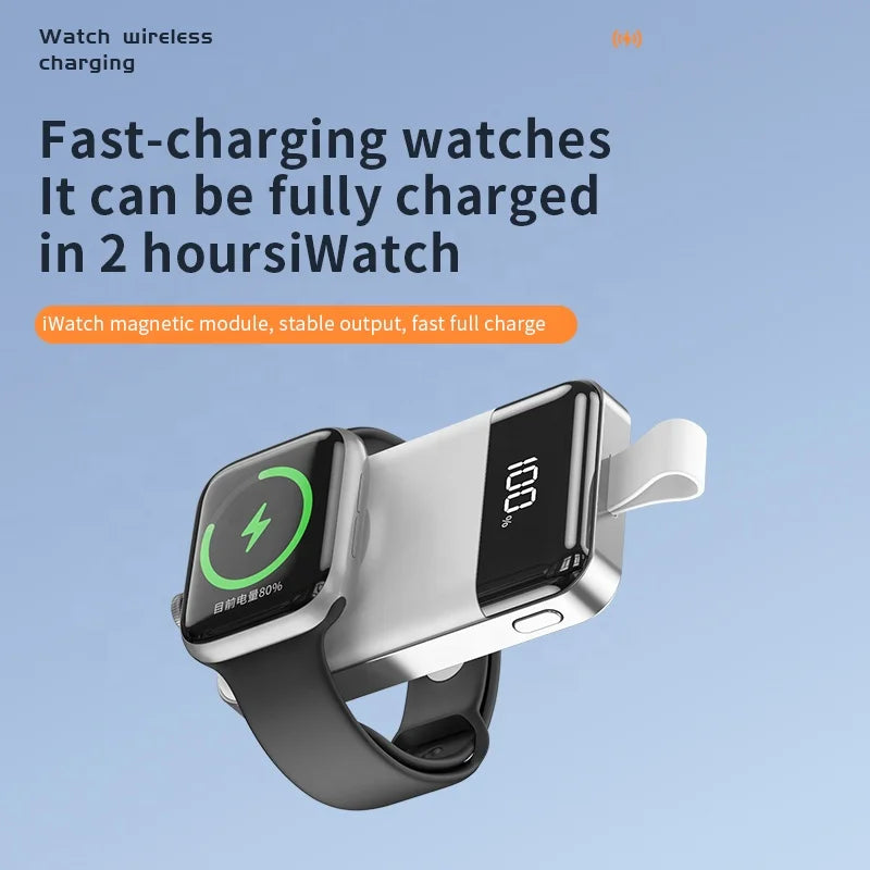 Power bank charger-Newly Pocket Fast Charging USB Watch Charger Magnet Wireless Mini Portable Power Banks Tidesmit