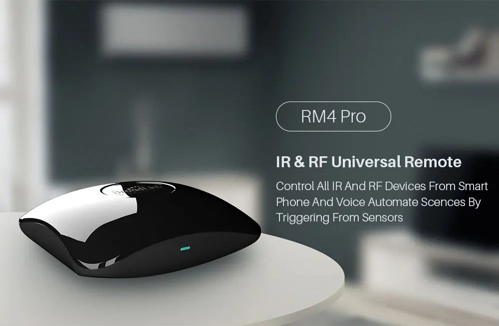 New BroadLink RM4 Pro Universal Remote Control Add HTS2 RF Controller IR Switch Smart Home Works Alexa Google Assistant