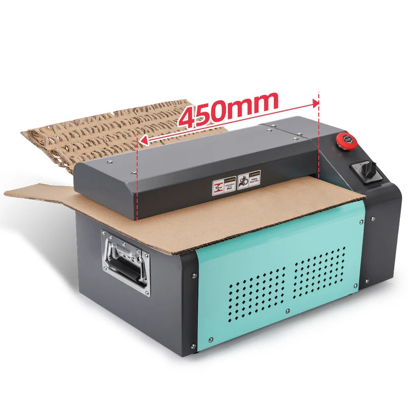 WD-P20 450mm Paper Corrugated Cardboard Chipping Shredders Cut Machine 10mm Thick for Online Business Cushion Packaging Material