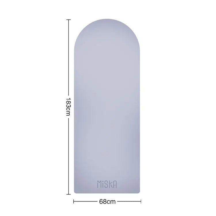 Customization Eco Rubber Pu Yoga Mat Home Yoga Gym Fitness Accessories Oval Yoga Mat Grey Blue 4.5mm Tidesmit