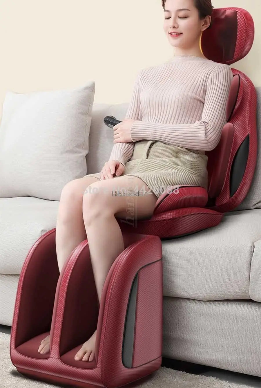 Full Body Electric Massage Chair - Deep Tissue Physiotherapy Brown Massage Chairs Tidesmit