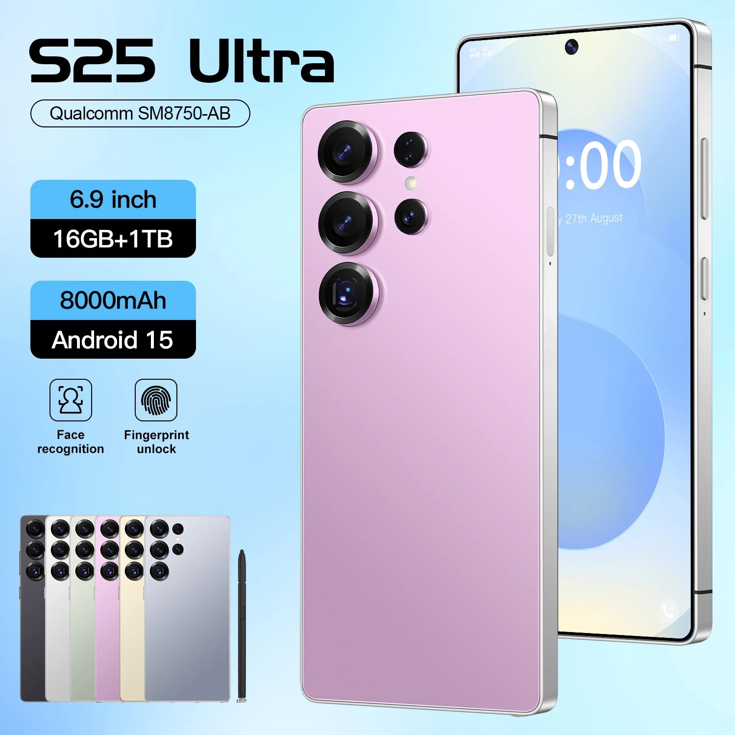 5G Smartphone 16GB RAM 1TB Storage, 6.9 Inch Unlocked Display Tidesmit