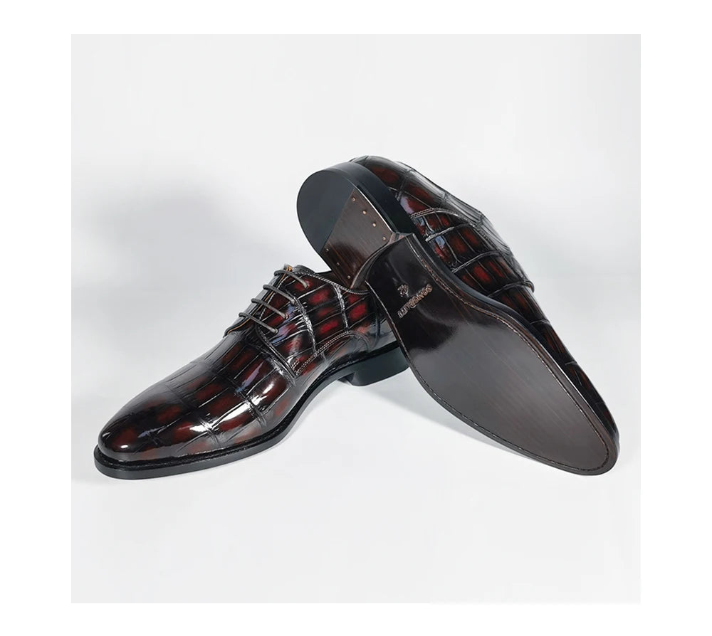 Genuine Crocodile Leather Dress Oxford Leather Shoes for Men Custom Handmade Luxury Leather Shoes Men Business Dress Shoes Men