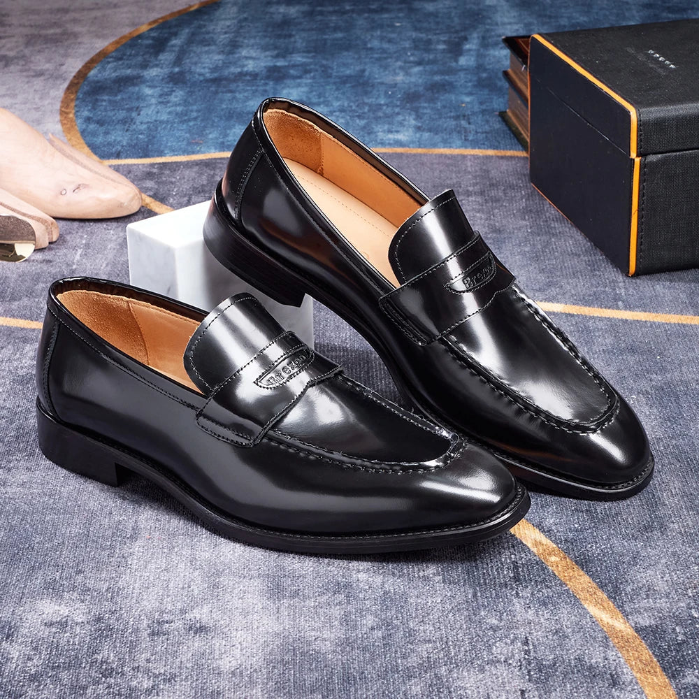 High Quality Fashion Men's Winter Shoes Luxury Genuine Leather Business Outsoles with Handmade Formal Leather Insoles