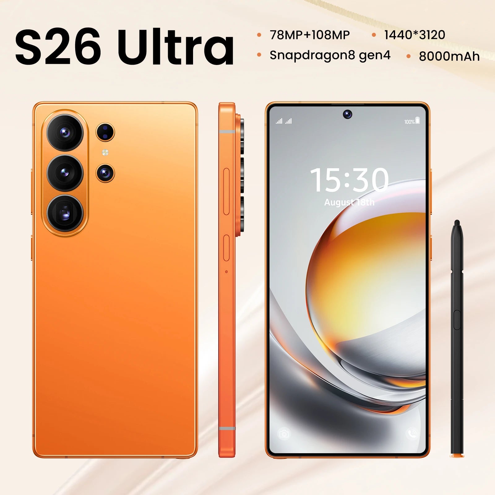 Close-up of S26 Ultra smartphone showing sleek build, tactile side buttons, and precise charging port design.