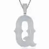 Factory Wholesale D Letter VVS Moissanite Pendant Necklace 925 Silver Platinum Plated Iced Out Custom Name Hip Hop Jewelry