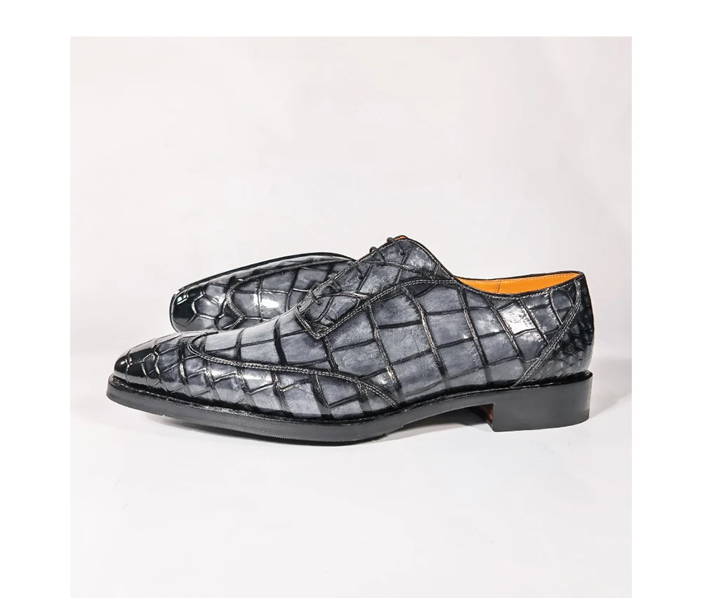 Goodyear Party Formal Shoes Men Pure Alligator Leather Top Quality Wedding Shoes for Men Crocodile Skin Luxury Men's Dress Shoes