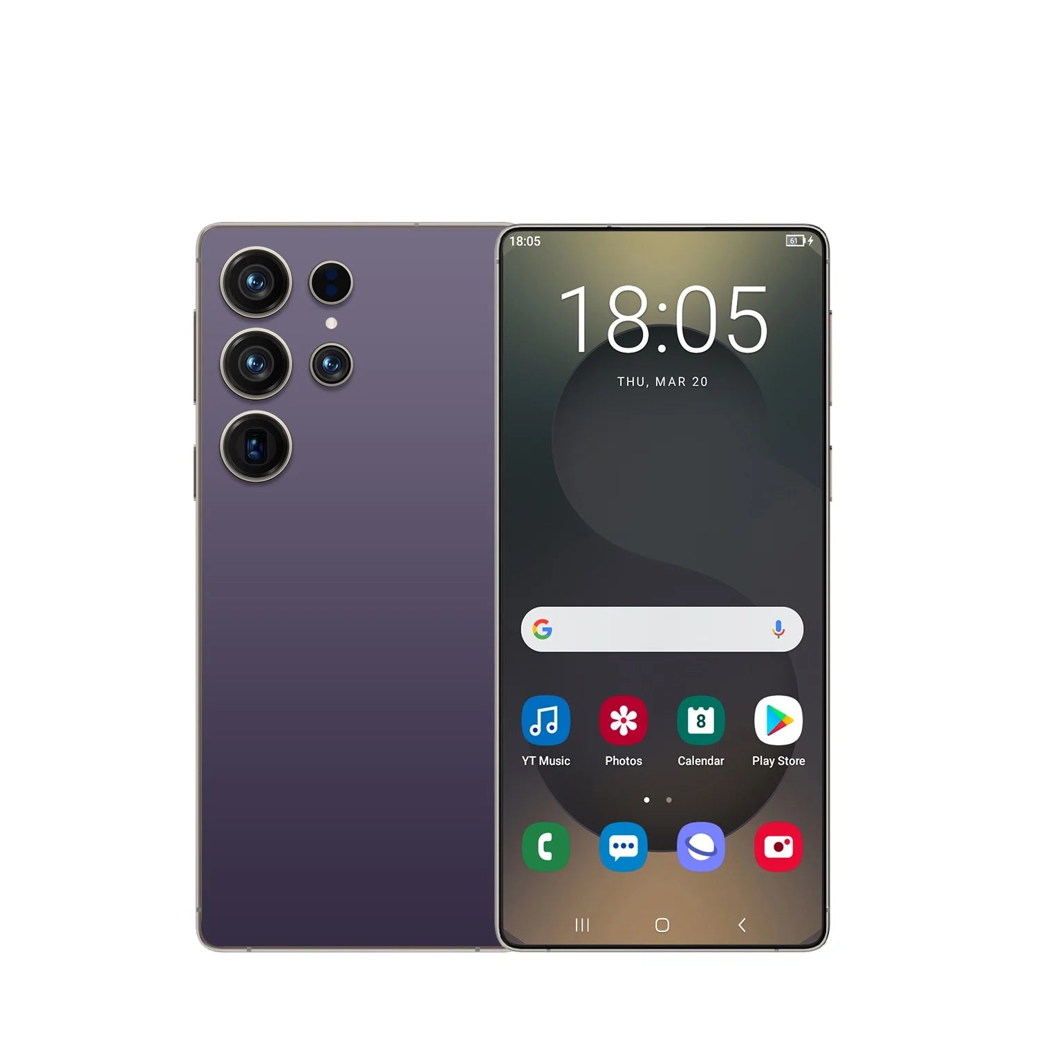 Unlocked 5G Smartphone, 16GB RAM, 1TB Storage, 6.9 Inch AMOLED Display Purple 16g Tidesmit
