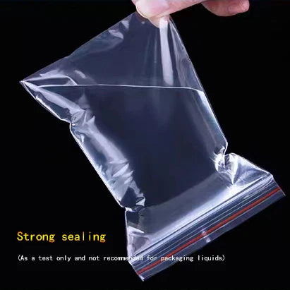 Zip Bags 100 Count 2 Mil Clear Zip Plastic Poly Bags with Resealable Lock Seal Zipper for Food Jewelry Clothing Small Business