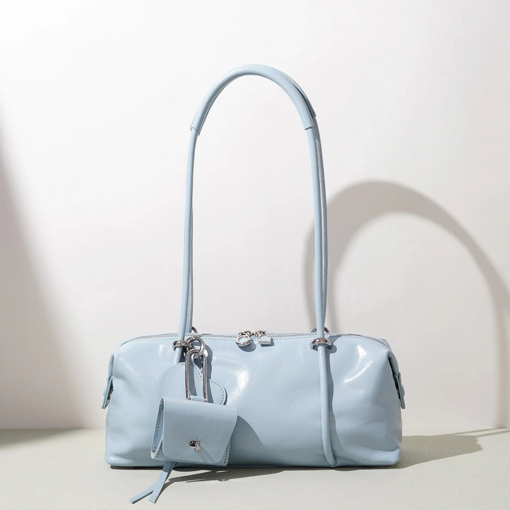 2026 New Boston Underarm Bag Large Capacity Luxe Texture Niche Commute Shoulder Bag Light-Luxury Minimalist Pillow Bag Zipper