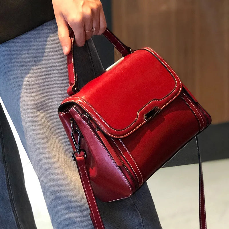 Factory High-end Fashionable Calf Leather Women's Crossbody Bag Suitable for Daily Work, Please Contact Us
