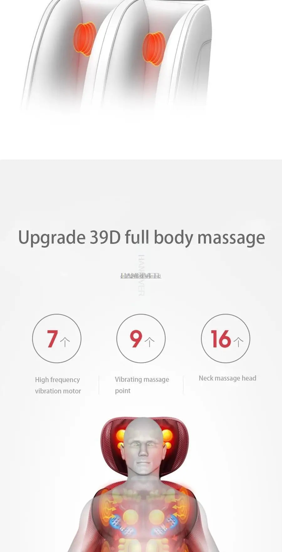 Full Body Electric Massage Chair - Deep Tissue Physiotherapy Brown Massage Chairs Tidesmit