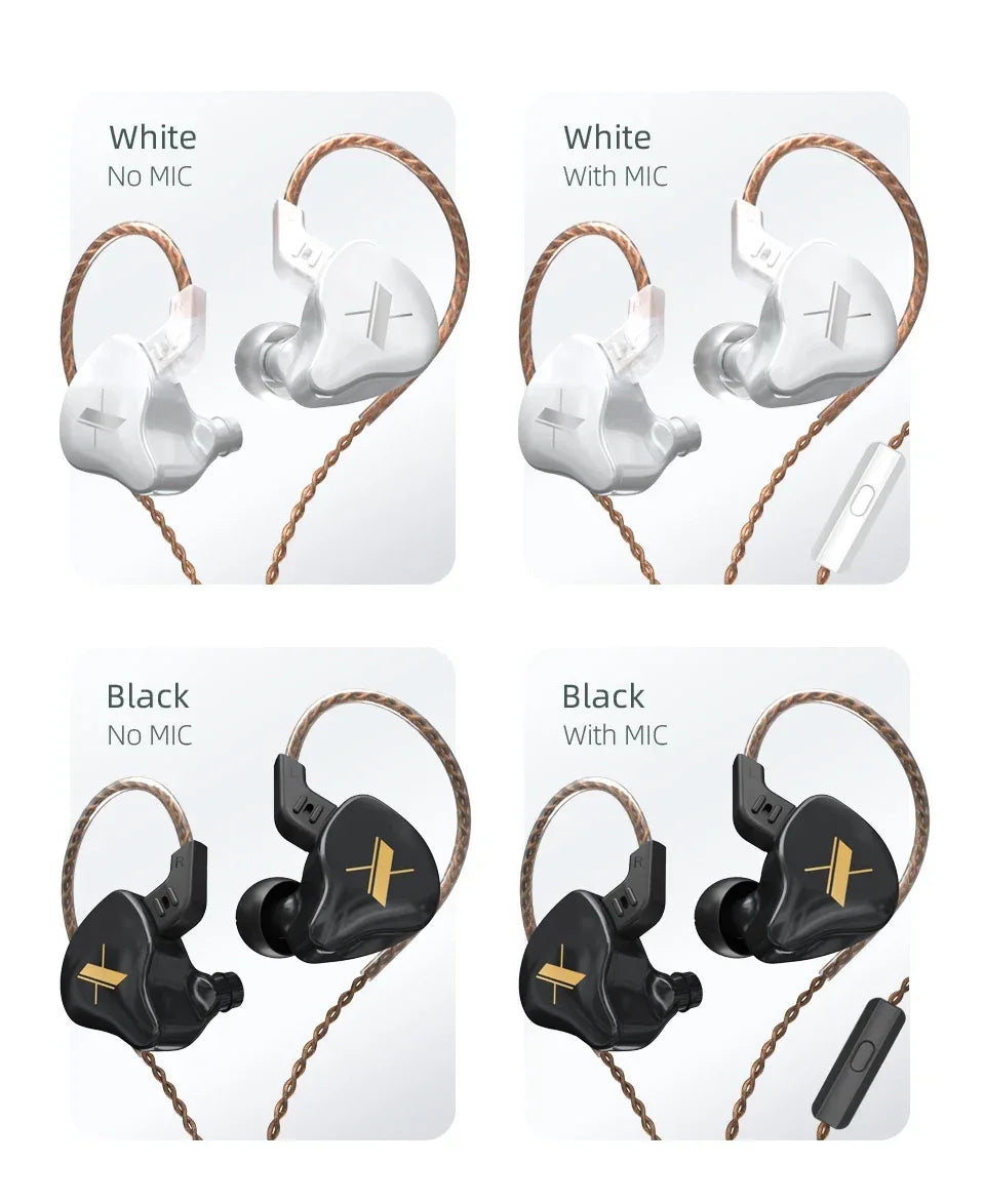 HiFi Wired In-Ear Monitor with Microphone by Tidesmit - EDX Series Tidesmit