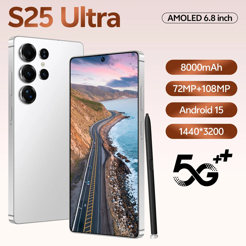 Tidesmit 5G Android 15 Smartphone, 1TB Storage, 16GB RAM - Dual SIM Tidesmit