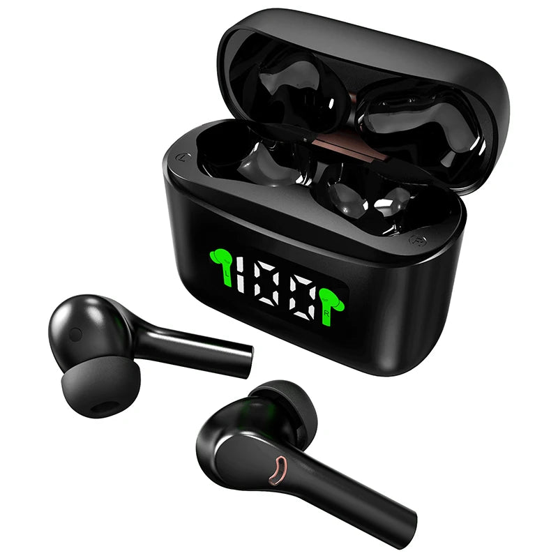 High Version 6 Hours Blue Tooth Mini Headphones J5 TWS 5.2 True Wireless Earbuds Earphone Sports Gaming Headset With LED Display Tidesmit