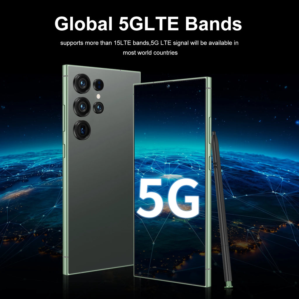 Tidesmit S25 Ultra 5G smartphone with 22GB RAM, 2TB storage, and HD screen, new arrival Android dual SIM device.