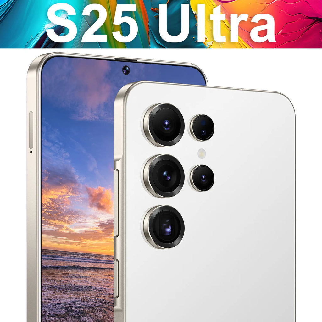 Smart Phone 2025 Cellphone S25 Ultra 7inch Unlocked Dual Card 5G Phones Android 14.0 Mobile Phones - Tidesmit