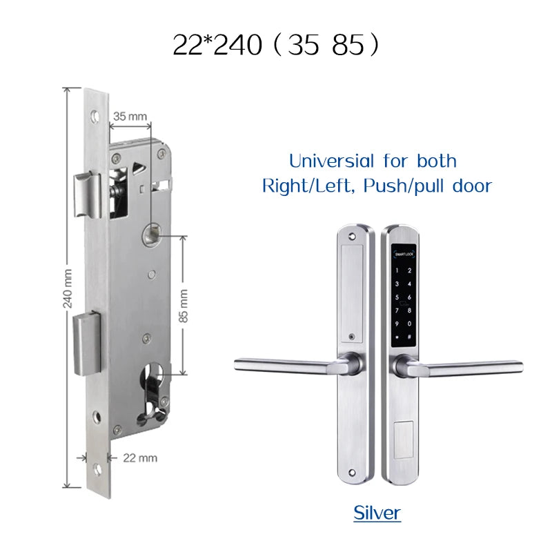 TTLock App Smart Sliding Lock WIFI Electronic Door Lock Bluetooth Digital APP Keypad Code RFID Card Keyless Lock For Hotel/Home