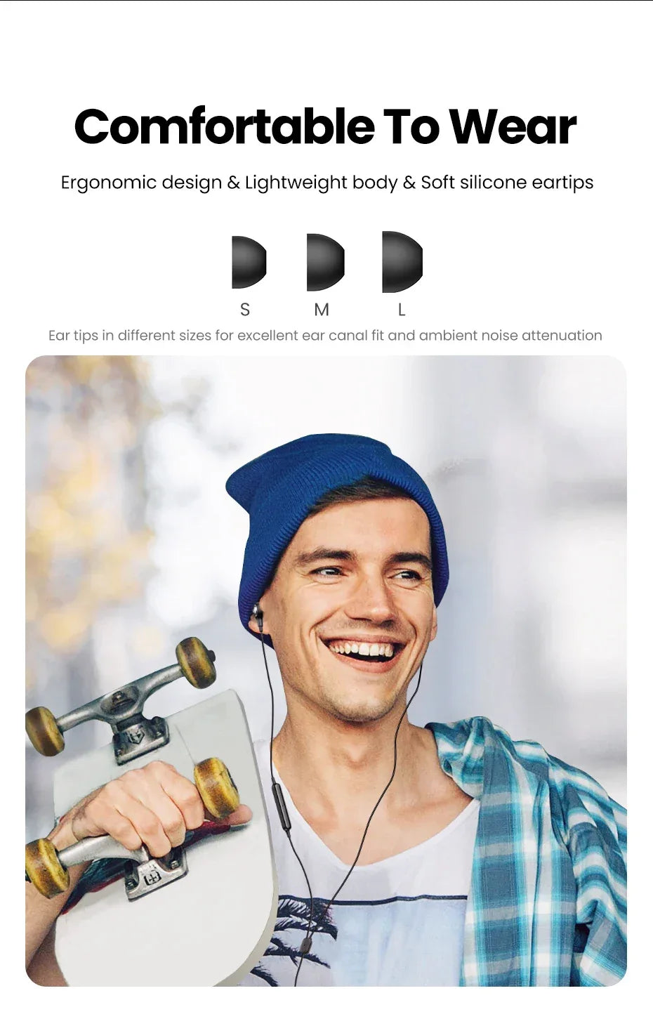 Wired Earbuds With Noise Cancelling Microphone by Tidesmit Tidesmit