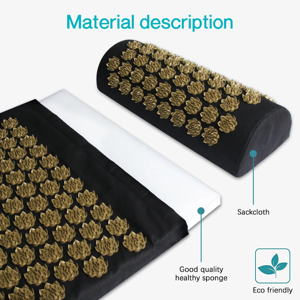 Acupressure Mat Set - 3PCS Lotus Massage Cushion for Muscle Relief Massage Chairs Tidesmit