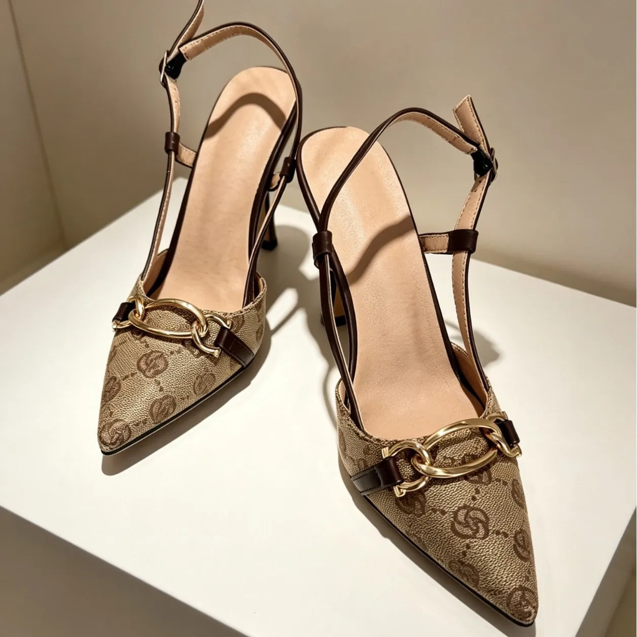 This Fashionable Sandal Features a  Rhinestone Bow Design. It Has a Unique, Slender Heel Style and Is Versatile