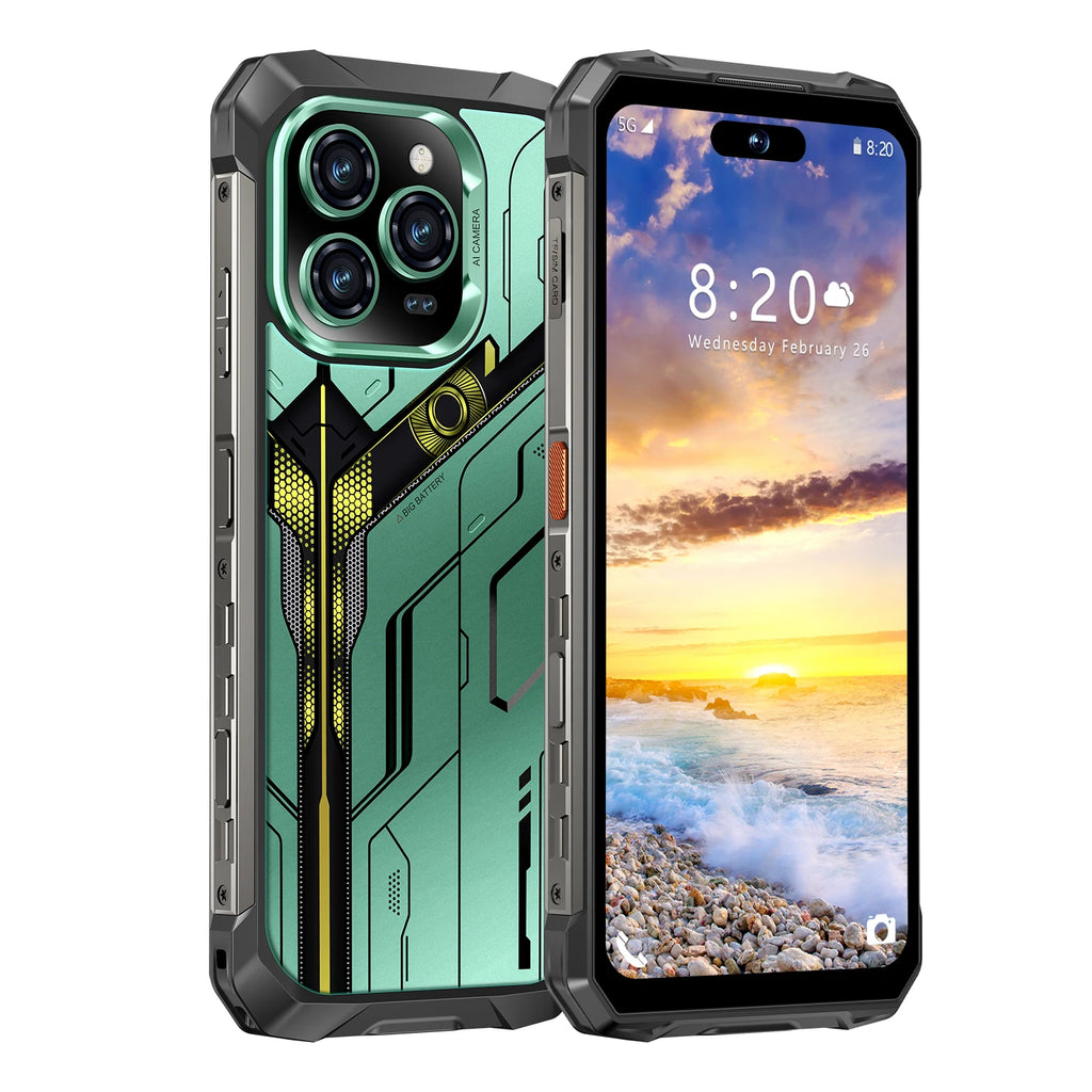 Tidesmit 2025 5G smartphone with 6.9-inch OLED display, 108MP camera, 40W charging, and waterproof dual SIM design