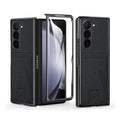 VIETAO Electroplated Leather Phone Case for Samsung Galaxy Z Fold 6 Integrated Film Luxury Screen Protector in Stock CN;GUA Black Case & Screen Protector Tidesmit