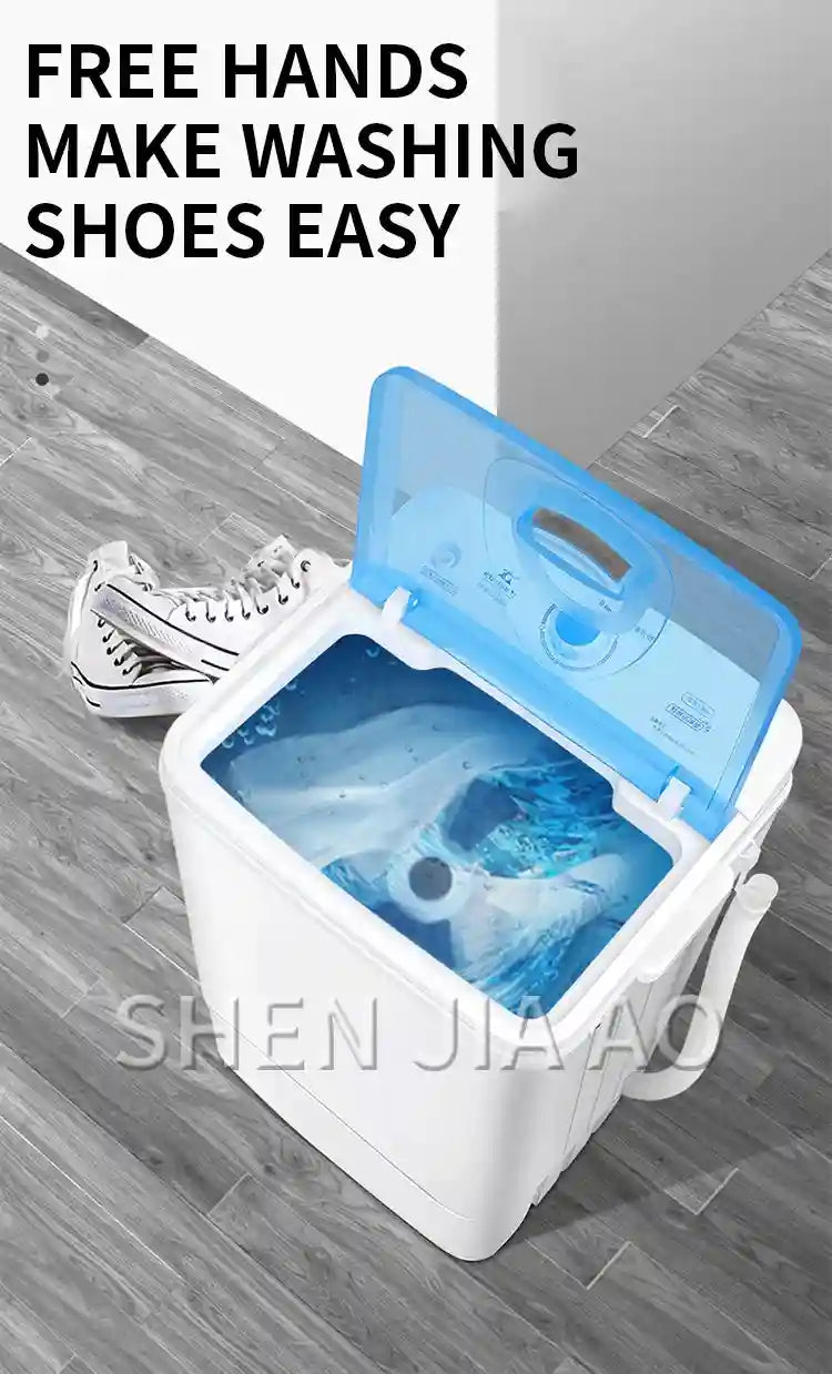 Tidesmit portable electric shoe washing machine side view showing compact design for dormitory and quick cleaning