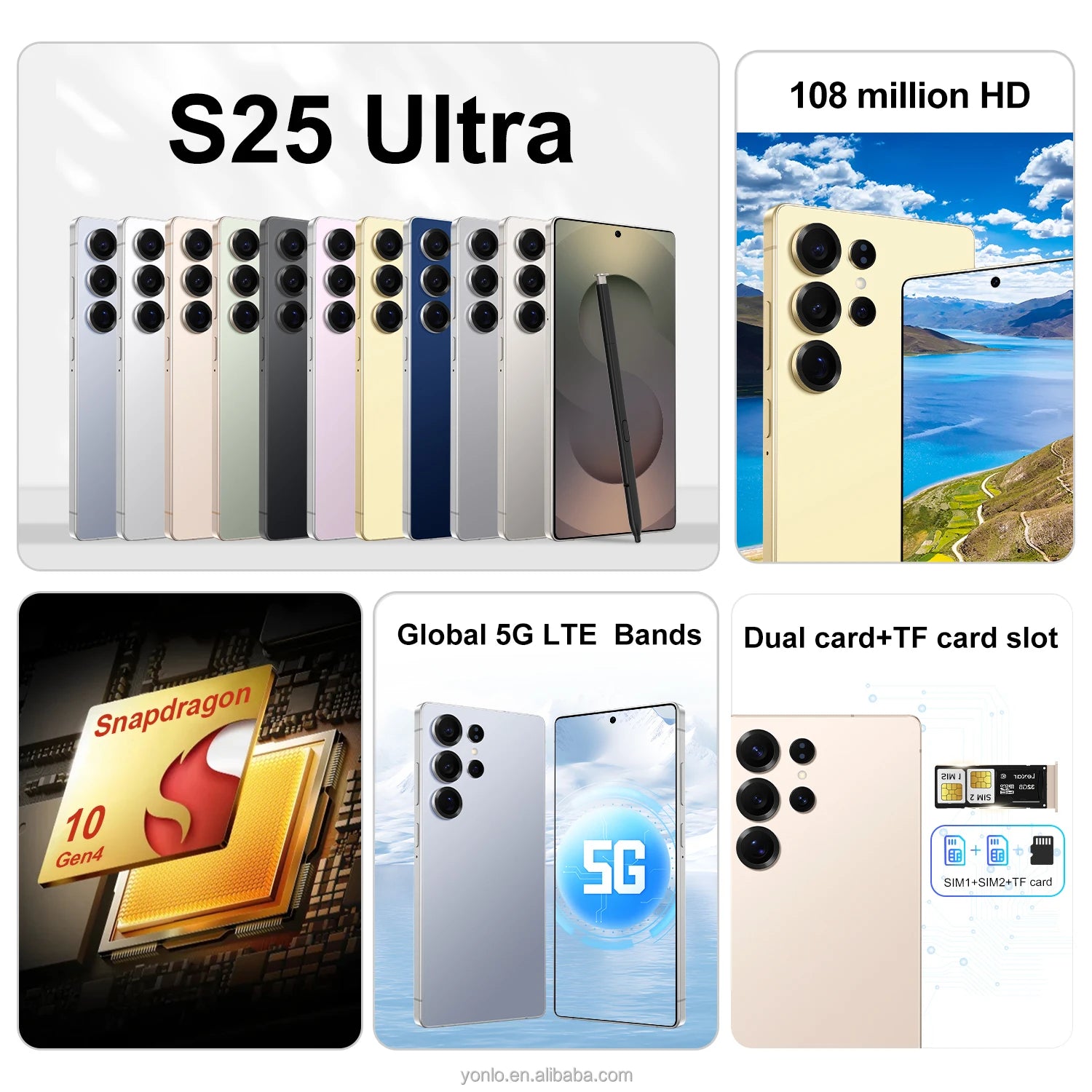 Tidesmit S26 Ultra 5G smartphone with 7.3 inch screen 16GB RAM 1TB storage and deca core processor in sleek finish
