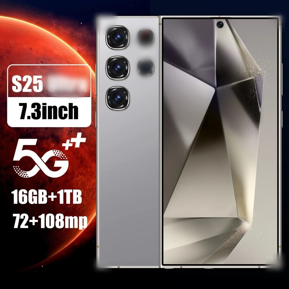 Hot Selling RTS S25 Original 16gb+1tb 72MP+108MP Face Unlock Full Display Android 14 Cell Phone Smart Mobile Phone 7.3inch - Tidesmit