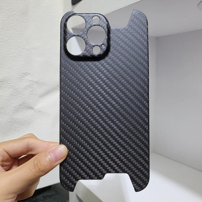 100% Real Carbon Fibre Irregular Shape Phone Cases for Iphone 15 Black Cool Special Iphone Phone Case Custom Tidesmit