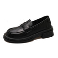Professional Women's Loafers New British Style Elegant Ballet-Style Flat Small Leather Shoes Soft Peas Light Patent Summer