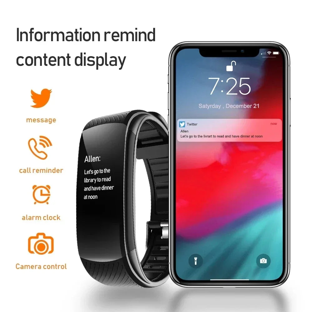 C5S CE Rohs Smart Watch Bracelet Men Women Blood Pressure Monitor Waterproof Heart Rate Fitness Tracker for Android IOS - Tidesmit