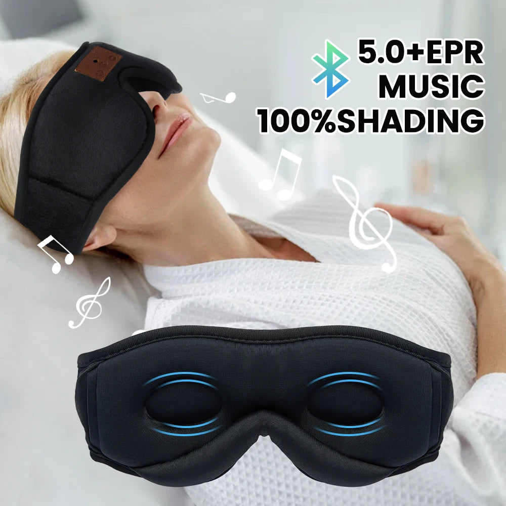 Bluetooth Sleep Mask Wireless Headphones - Ergonomic Side Sleeper Design Tidesmit