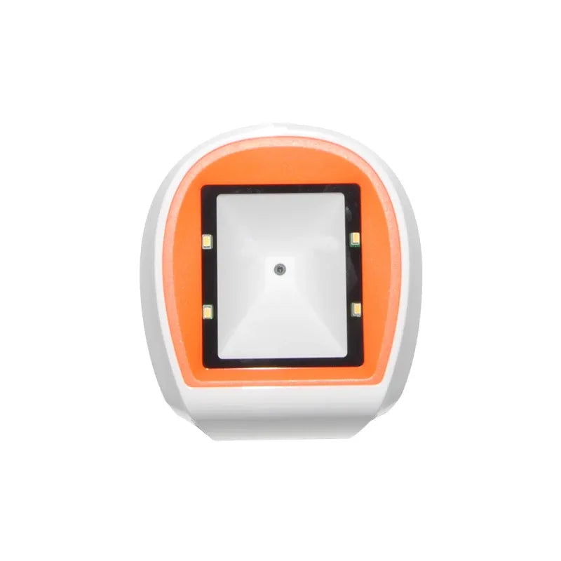 2D barcode scanner platform front sensor window inside orange border