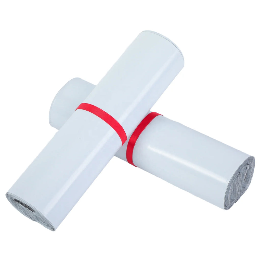 200-1000PCS  Instock White Poly Pe Mailer Recycled Courier Bags for Packaging Express Shipping Mailing Bag
