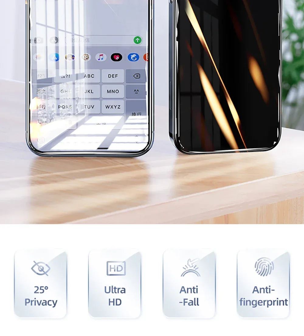 Privacy Screen Protector for iPhone 17 - 9H Hardened Tempered Glass Tidesmit