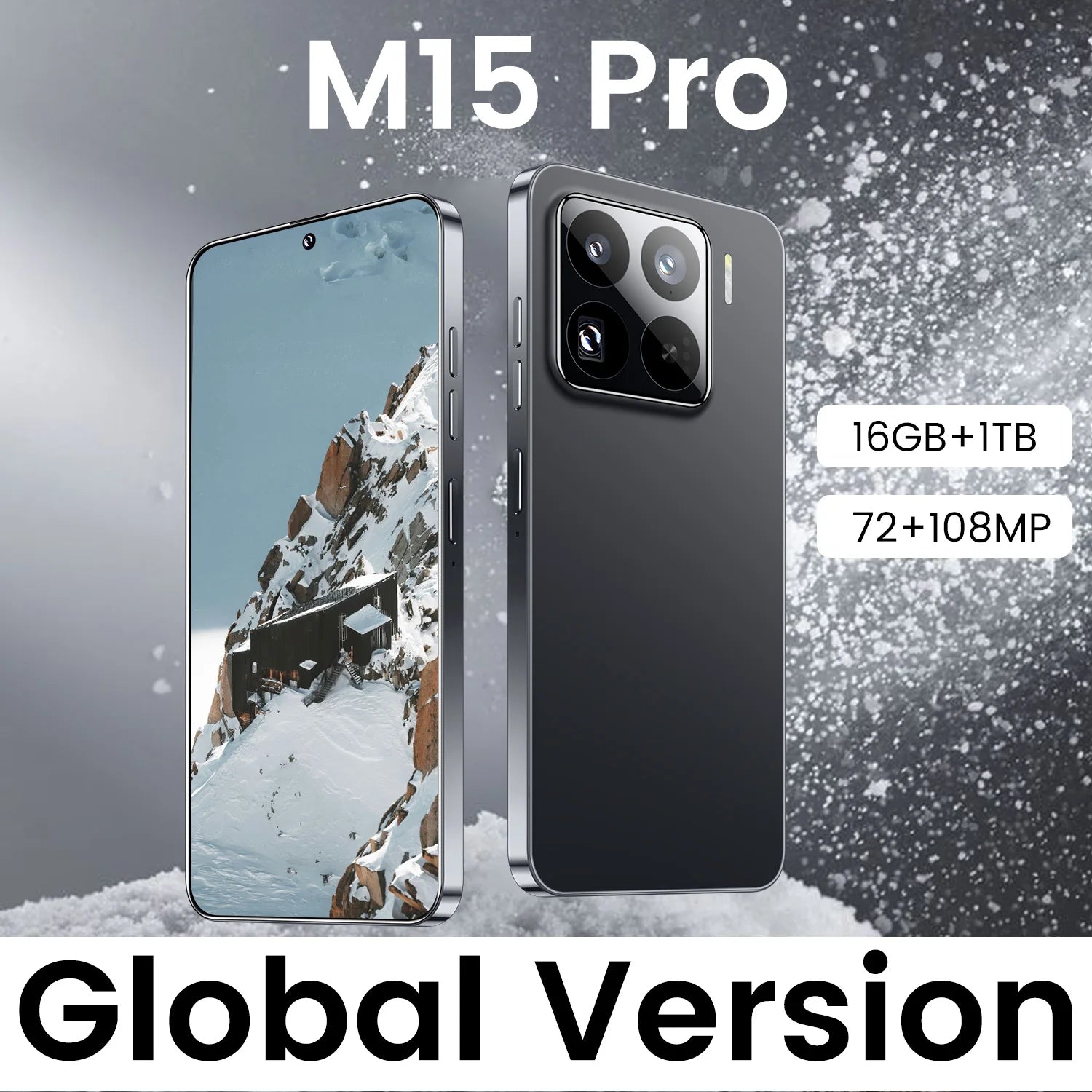 Wholesale M15 Pro 5G Smart Phone Unlocked Android 14 with Face Recognition 4G/5G 16GB+1TB Mobile Phones Cellphone - Tidesmit