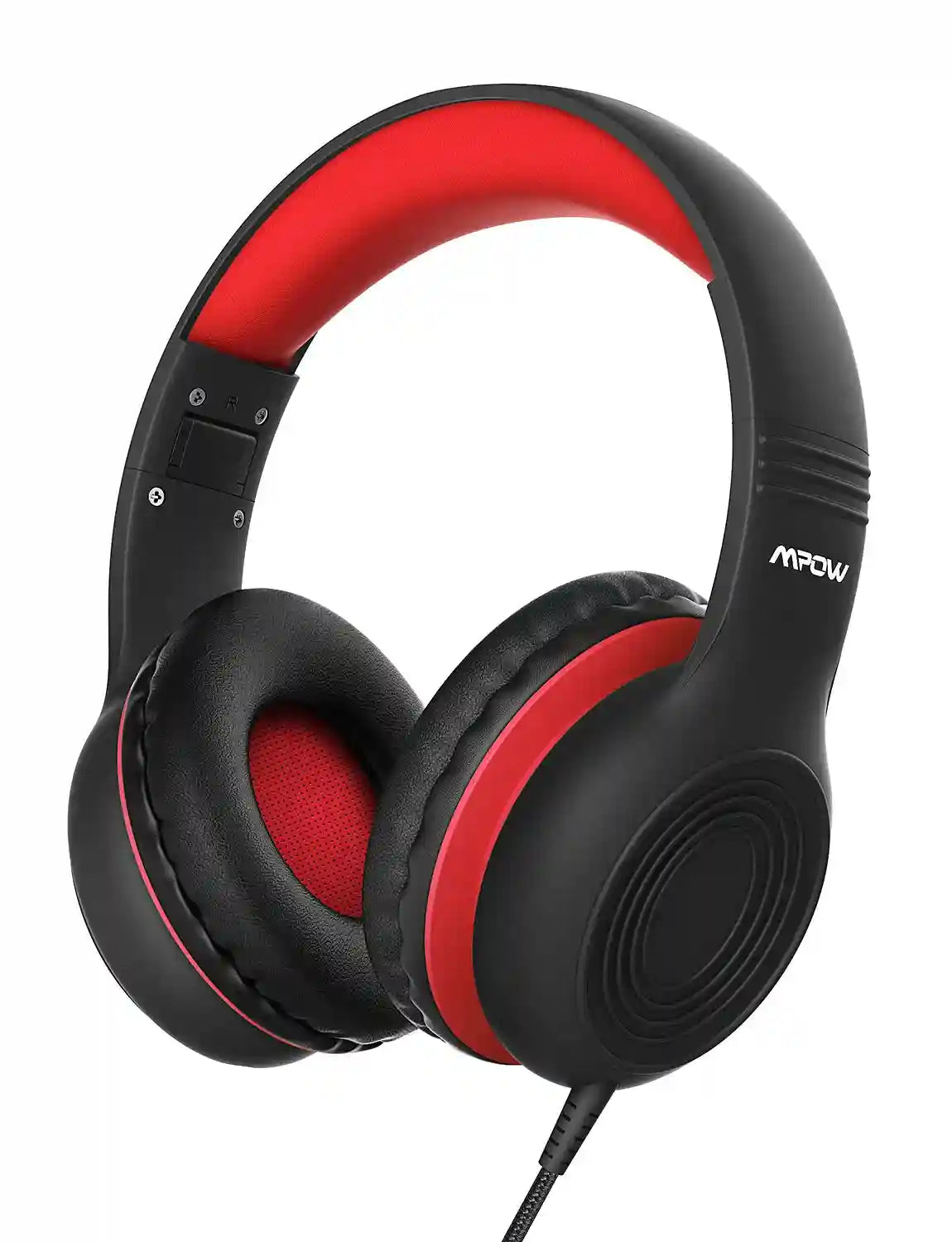 Wired Kids Headphones with Safe 85dB Volume Limiting by Tidesmit Black with red Tidesmit