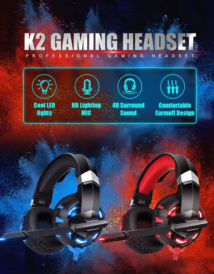Wired Gaming Headset with Microphone - 7.1 Surround Sound for PC and PS5 Tidesmit