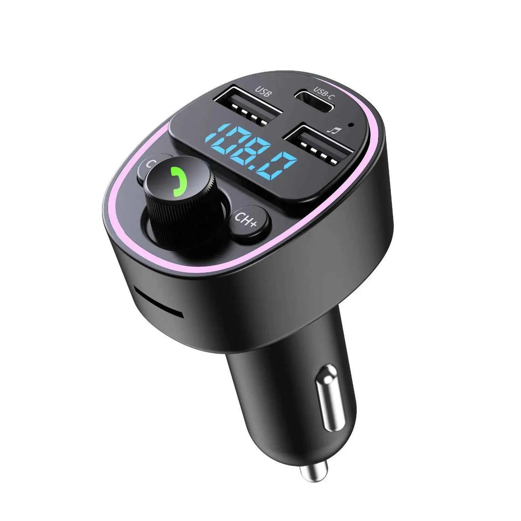 PD25W QC Dual USB c 3.1A Wireless Handsfree Audio Car Mp3 Player Car Kit Fast Charger Fm Transmitter Modulator for Car My Store