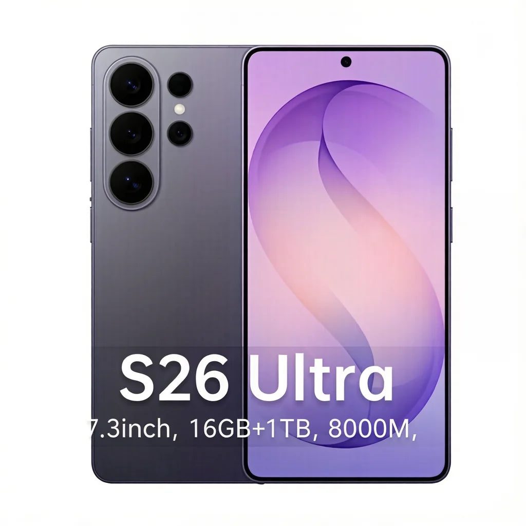 Original S26 Ultra 5G smartphone with 7.3 inch AMOLED display 16GB RAM 512GB storage and built-in stylus
