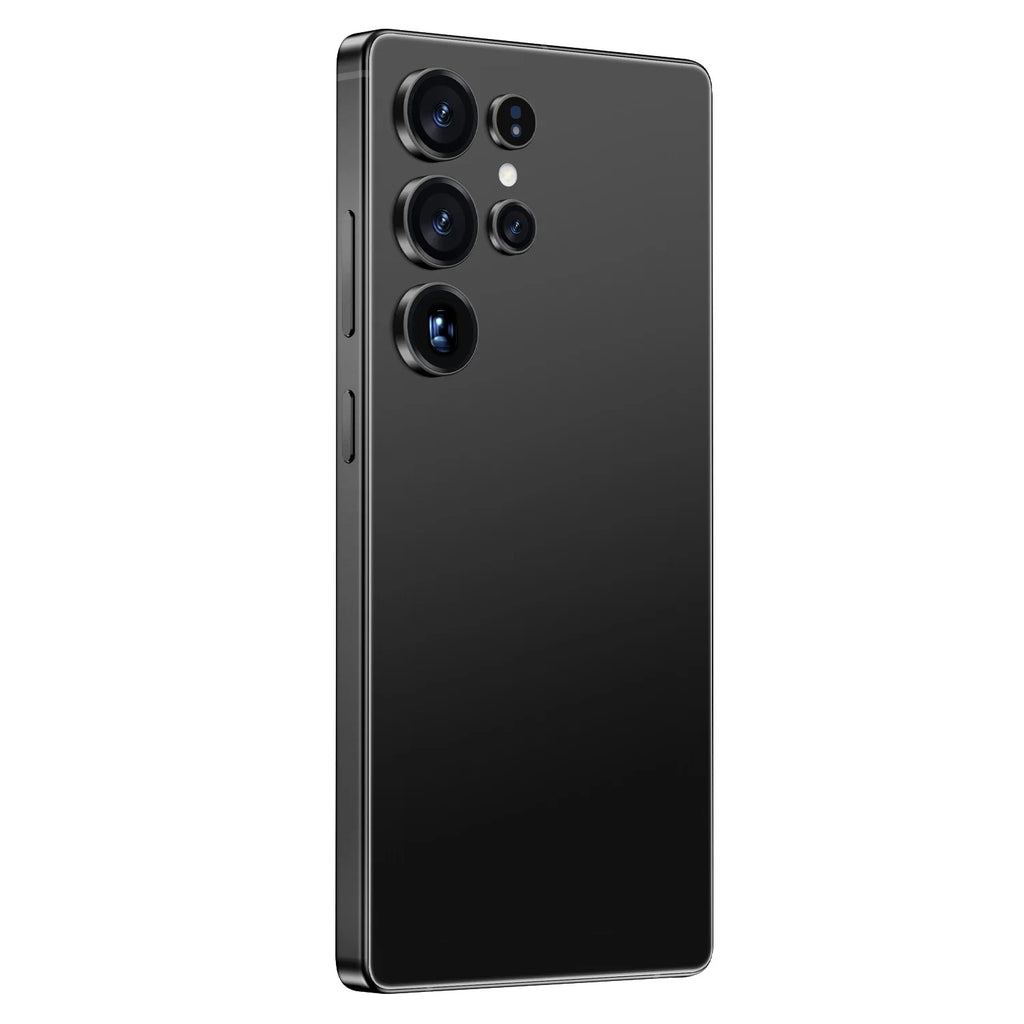 Tidesmit S25 Ultra 5G side angle view showing 6.9 inch edge display and sleek design of the Android smartphone