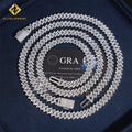 Pass Diamond Tester 925 Silver Moissanite Diamond Fine Jewelry Iced Out 8mm Cuban Chain Hip Hop Moissanite Cuban Link Chain