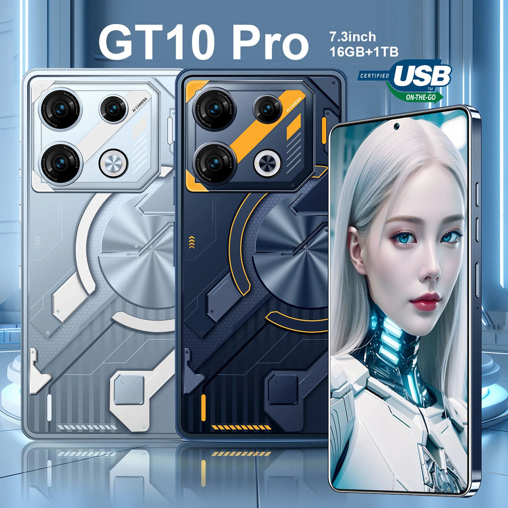 GT10 Pro Android Smart 5G Phone with 16GB RAM & 1TB Storage HighDef Screen - Tidesmit